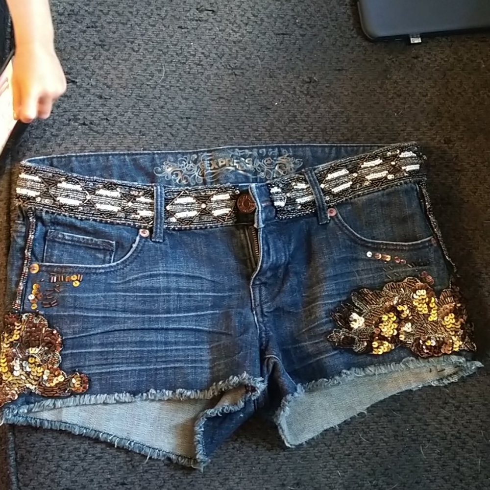 Express jeans shorts